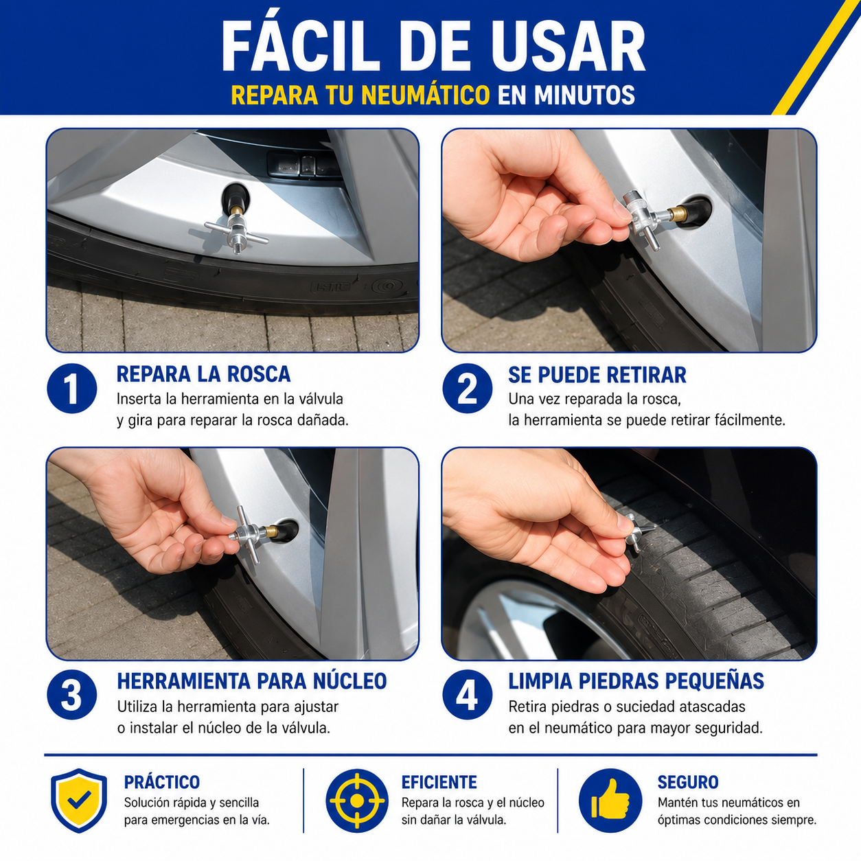 Kit Universal de Reparación de Pinchazos | TireFix Pro™
