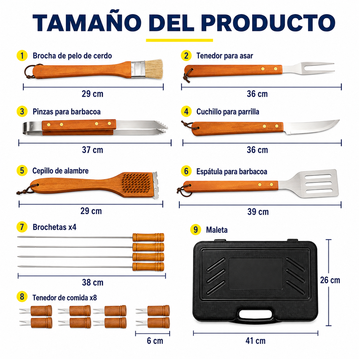 Set Parrillero Asado 18 Piezas | Especial Fiestas Patrias