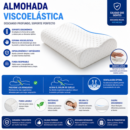 ErgoRest™ | Almohada Terapéutica y Cervical Ergonómica