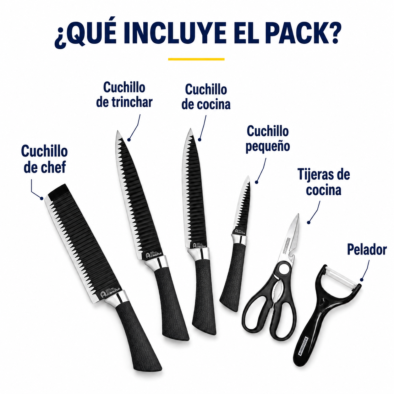 Set de Cuchillos Antiadherentes PRO | Especial Fiestas Patrias