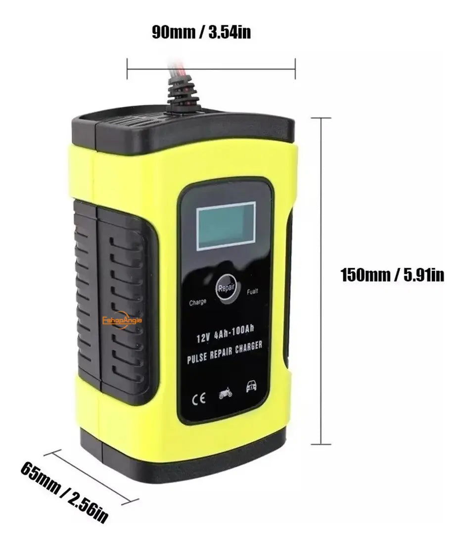 PulseCharge™ | Cargador y Reparador de Baterías Inteligente 12v